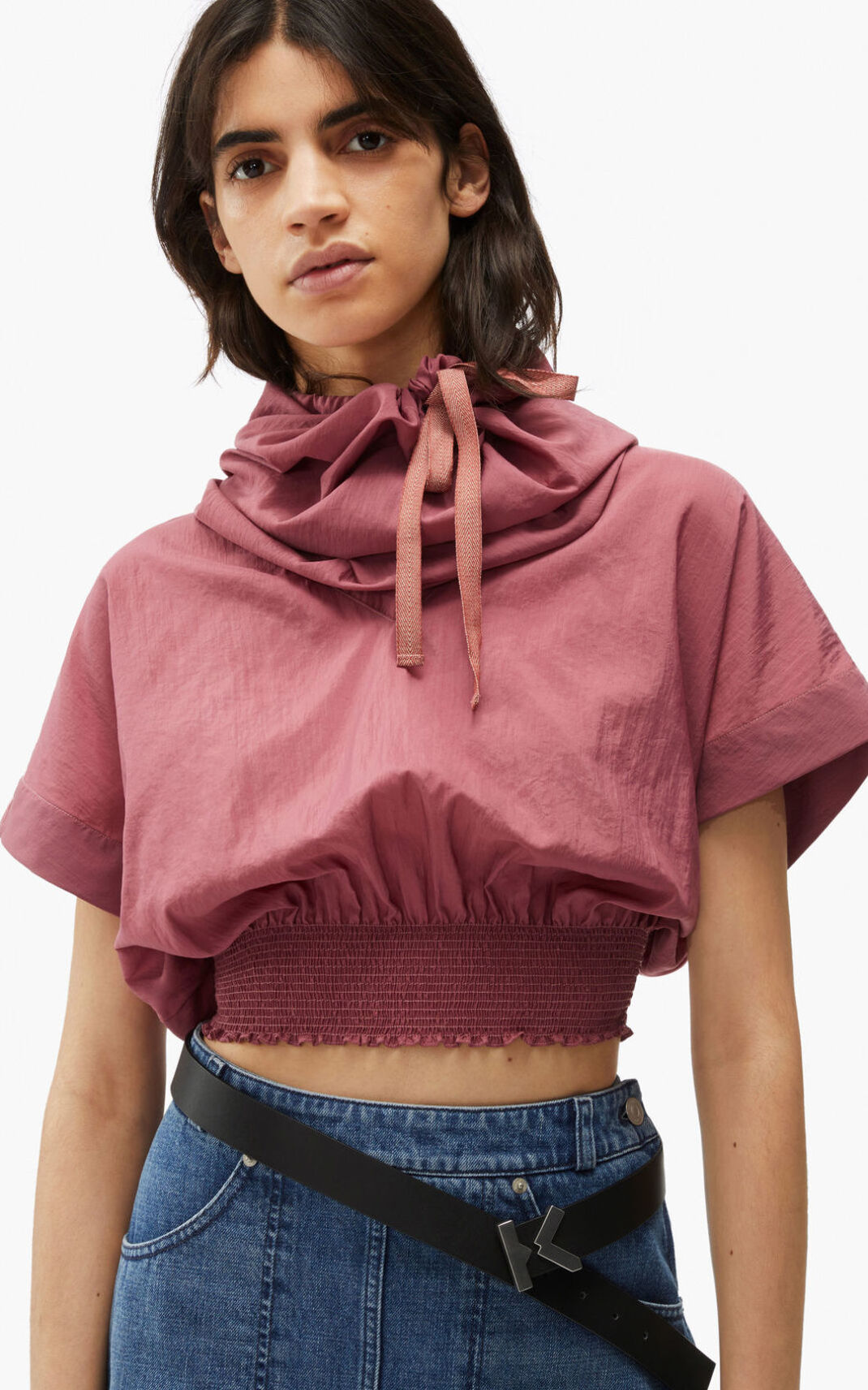 Kenzo Hooded crop top Ženska Majice Črna SI-9326357